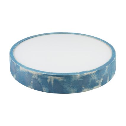 Brilagi - Loftlampe PINO 3xE27/15W/230V fyrretræ/blå Ø 47,5 cm