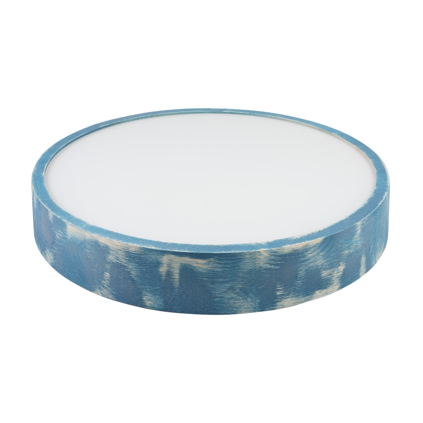 Brilagi - Loftlampe PINO 3xE27/15W/230V fyrretræ/blå Ø 47,5 cm