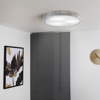 Brilagi - Loftlampe PINO 3xE27/15W/230V fyrretræ/sølv Ø 47,5 cm