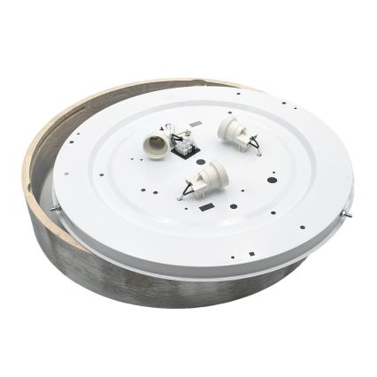 Brilagi - Loftlampe PINO 3xE27/15W/230V fyrretræ/sølv Ø 47,5 cm