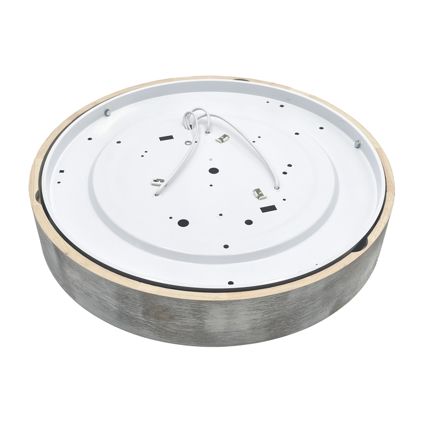 Brilagi - Loftlampe PINO 3xE27/15W/230V fyrretræ/sølv Ø 47,5 cm