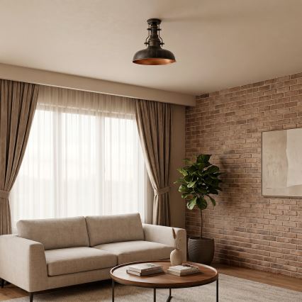 Brilagi - Loftlampe PYRONIC 1xE27/40W/230V Ø 32 cm bronze/patina