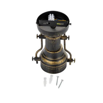 Brilagi - Loftlampe PYRONIC 1xE27/40W/230V Ø 32 cm bronze/patina