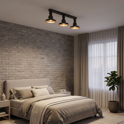Brilagi - Loftlampe PYRONIC 3xE27/40W/230V bronze/patina