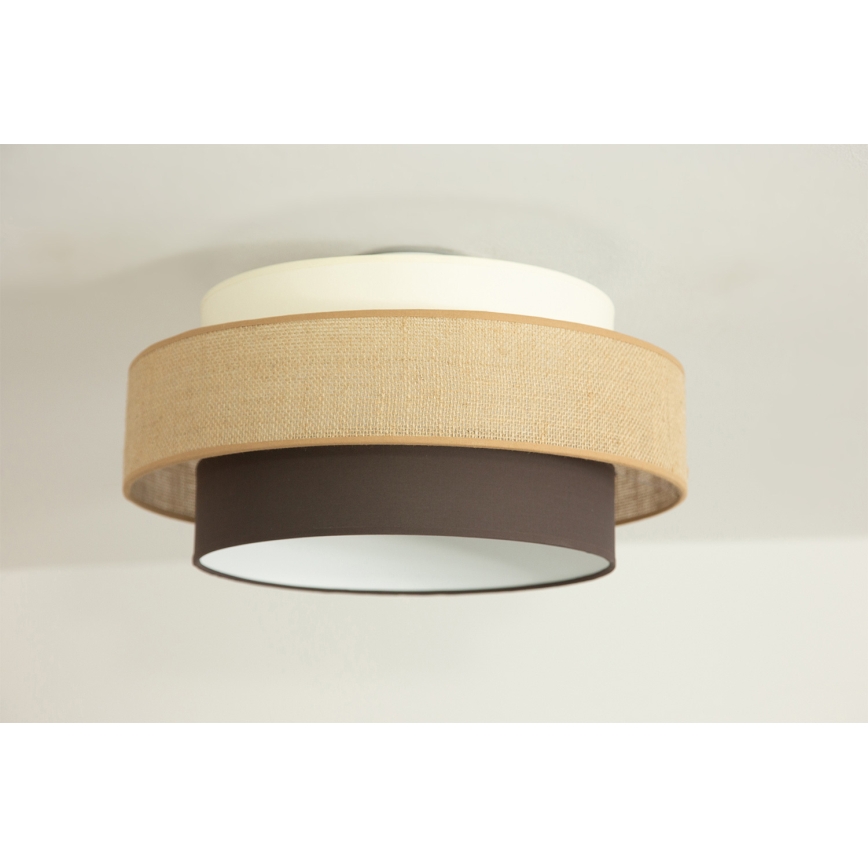 Brilagi - Loftlampe RESNA 1xE27/60W/230V Ø 40 cm beige/sort