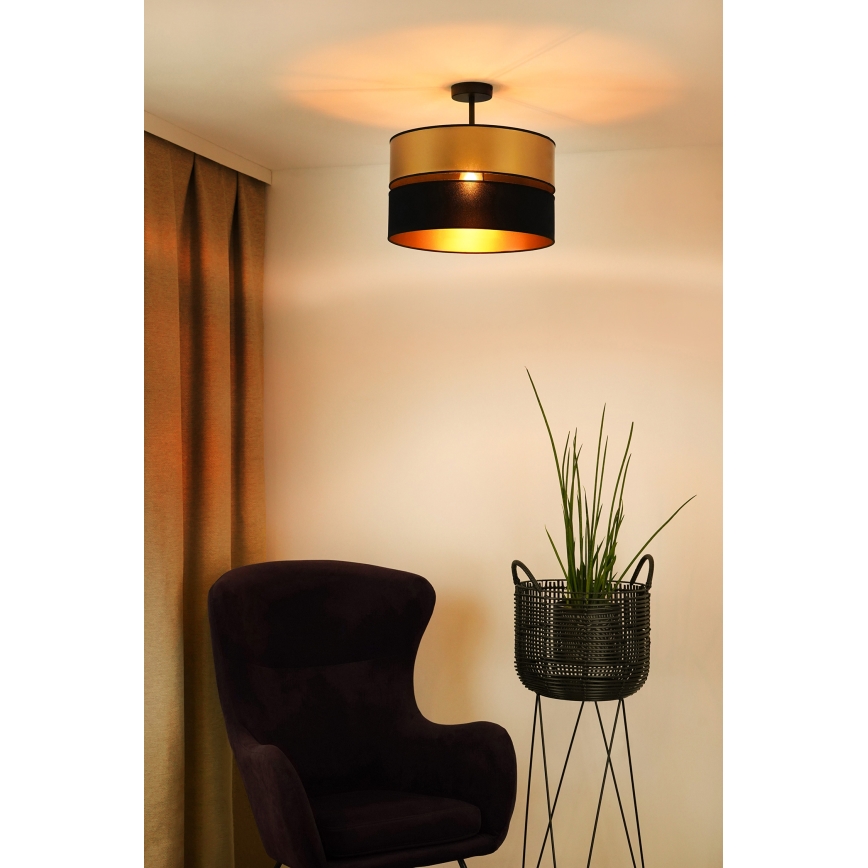 Brilagi - Loftlampe ROYAL 1xE27/15W/230V diameter 40 cm sort/guldfarvet