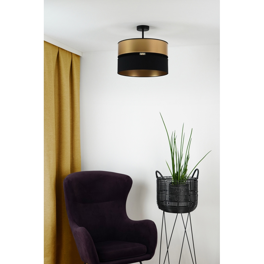 Brilagi - Loftlampe ROYAL 1xE27/15W/230V diameter 40 cm sort/guldfarvet