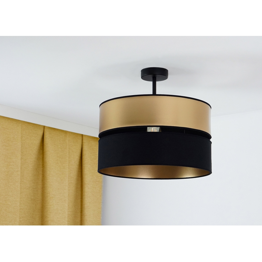 Brilagi - Loftlampe ROYAL 1xE27/15W/230V diameter 40 cm sort/guldfarvet