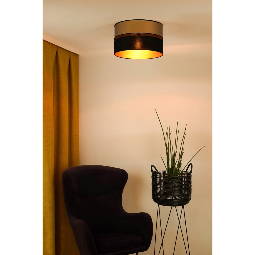 Brilagi - Loftlampe ROYAL 1xE27/15W/230V diameter 40 cm sort/guldfarvet