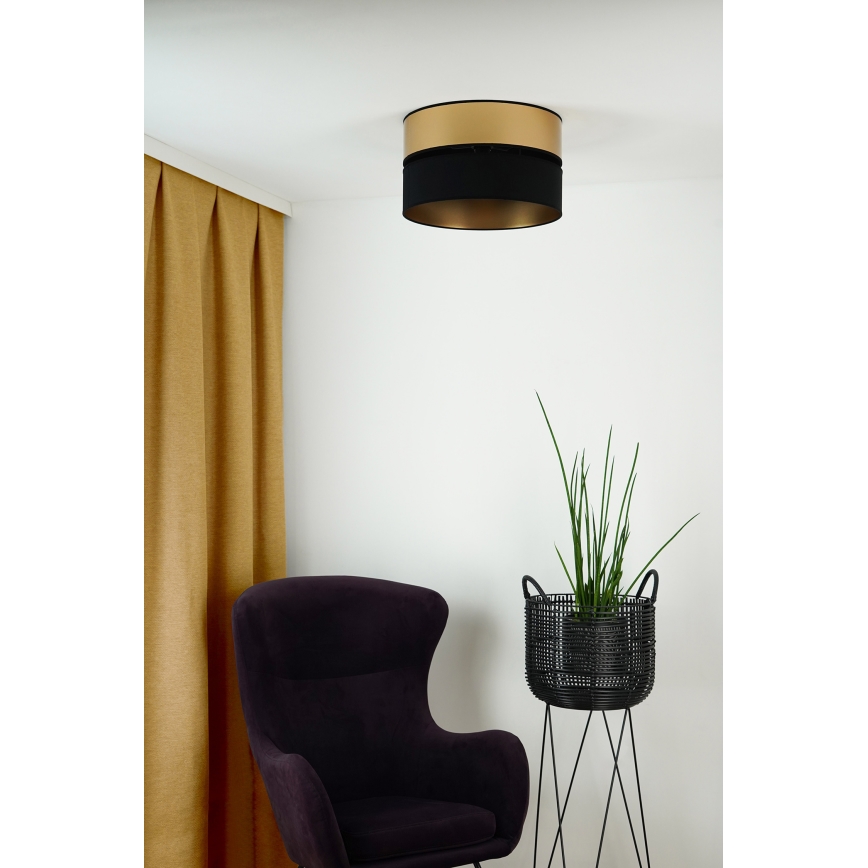 Brilagi - Loftlampe ROYAL 1xE27/15W/230V diameter 40 cm sort/guldfarvet