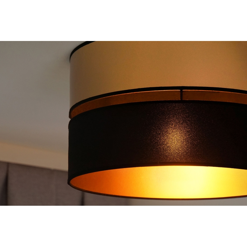 Brilagi - Loftlampe ROYAL 1xE27/15W/230V diameter 40 cm sort/guldfarvet