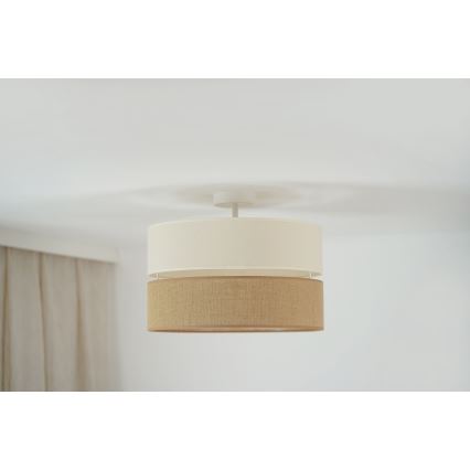 Brilagi - Loftlampe ROYAL YUTE 1xE27/15W/230V diameter 40 cm beige/cremefarvet