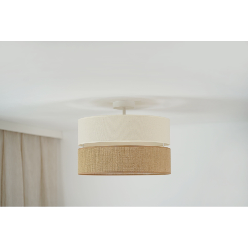 Brilagi - Loftlampe ROYAL YUTE 1xE27/15W/230V diameter 40 cm beige/cremefarvet