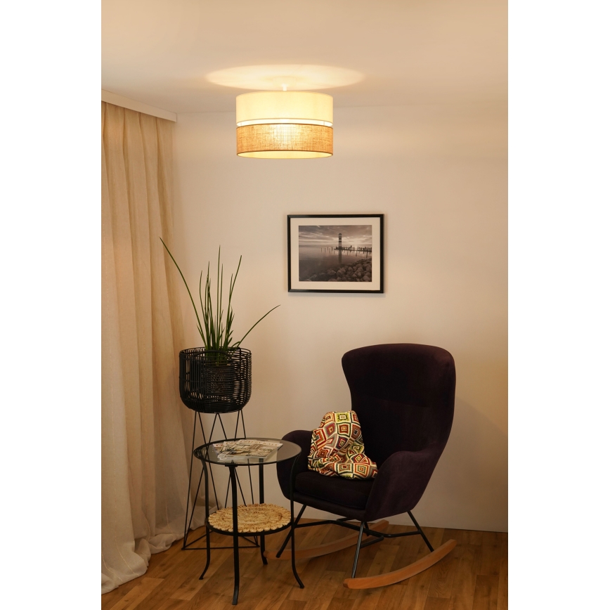 Brilagi - Loftlampe ROYAL YUTE 1xE27/15W/230V diameter 40 cm beige/cremefarvet