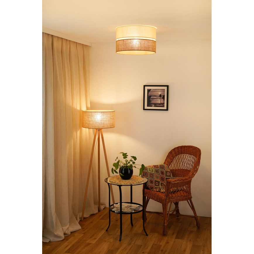Brilagi - Loftlampe ROYAL YUTE 1xE27/15W/230V diameter 40 cm beige/cremefarvet
