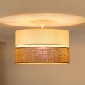 BRILAGI - Loftlampe ROYAL YUTE 1xE27/15W/230V Ø 40 cm beige/kremet