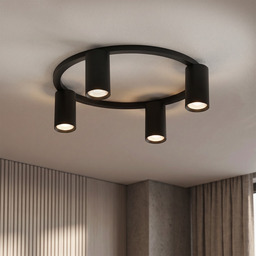 Brilagi - Loftlampe SELE 4xGU10/30W/230V sort