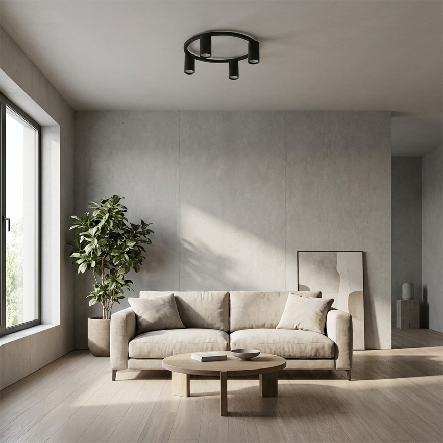 Brilagi - Loftlampe SELE 4xGU10/30W/230V sort