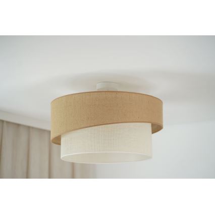 Brilagi - Loftlampe SHINE 1xE27/15W/230V diameter 50 cm beige/cremefarvet