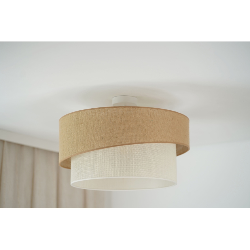 Brilagi - Loftlampe SHINE 1xE27/15W/230V diameter 50 cm beige/cremefarvet