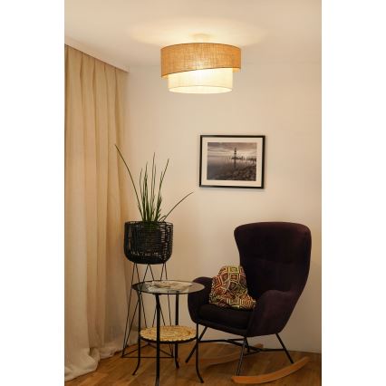 Brilagi - Loftlampe SHINE 1xE27/15W/230V diameter 50 cm beige/cremefarvet
