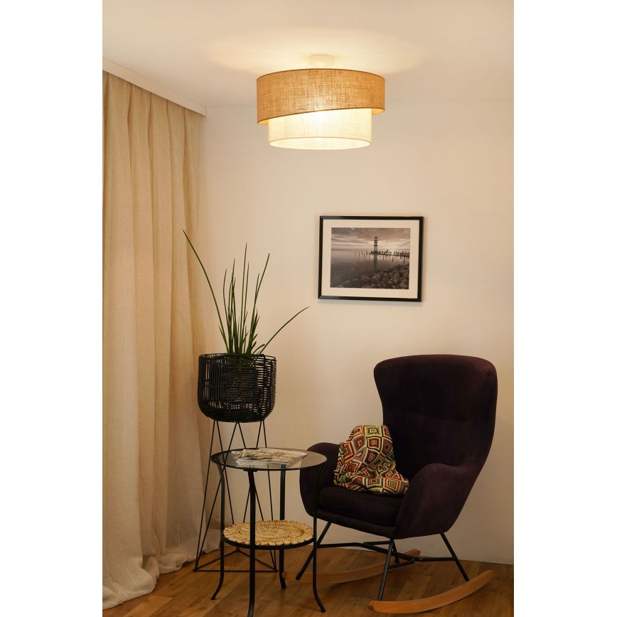 Brilagi - Loftlampe SHINE 1xE27/15W/230V diameter 50 cm beige/cremefarvet