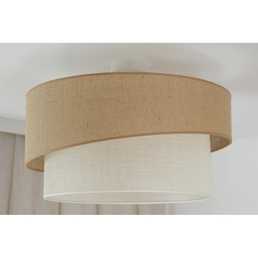 Brilagi - Loftlampe SHINE 1xE27/15W/230V diameter 50 cm beige/cremefarvet