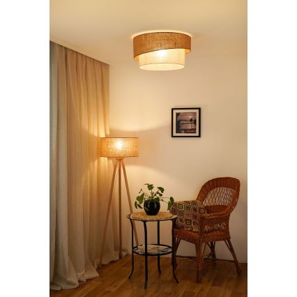 Brilagi - Loftlampe SHINE 1xE27/15W/230V diameter 50 cm beige/cremefarvet