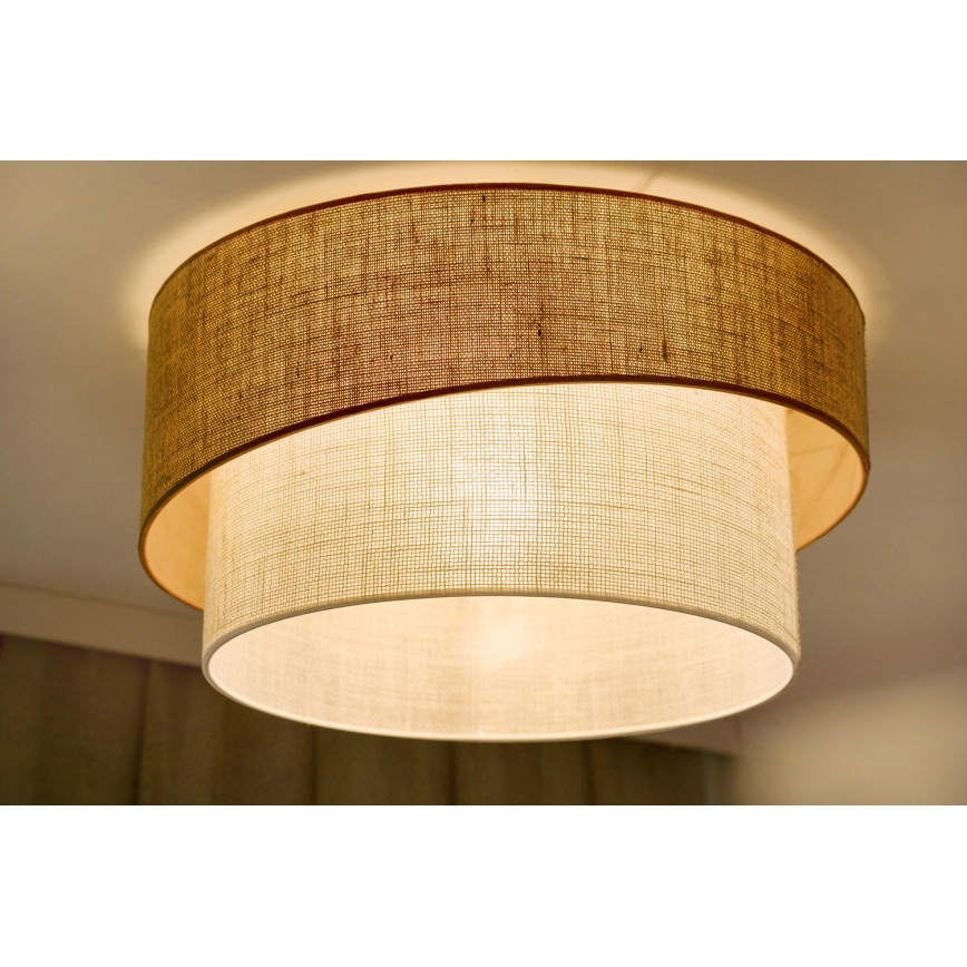 Brilagi - Loftlampe SHINE 1xE27/15W/230V diameter 50 cm beige/cremefarvet