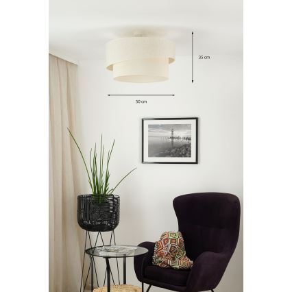 Brilagi - Loftlampe SHINE 1xE27/15W/230V diameter 50 cm cremefarvet