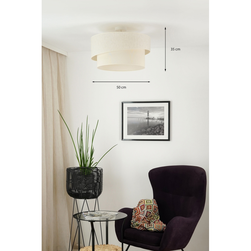 Brilagi - Loftlampe SHINE 1xE27/15W/230V diameter 50 cm cremefarvet