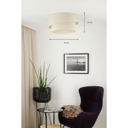 Brilagi - Loftlampe SHINE 1xE27/15W/230V diameter 50 cm cremefarvet