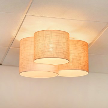 Brilagi - Loftlampe SNAKE 3xE27/15W/230V grå/cremefarvet