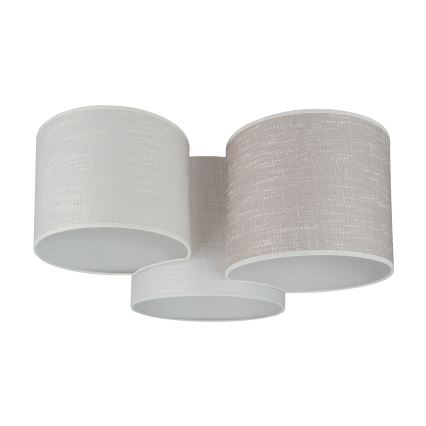 Brilagi - Loftlampe SNAKE 3xE27/15W/230V grå/cremefarvet