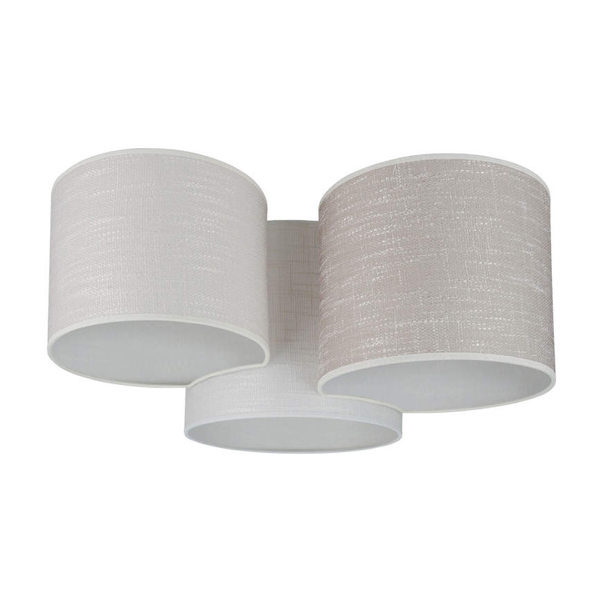 Brilagi - Loftlampe SNAKE 3xE27/15W/230V grå/cremefarvet