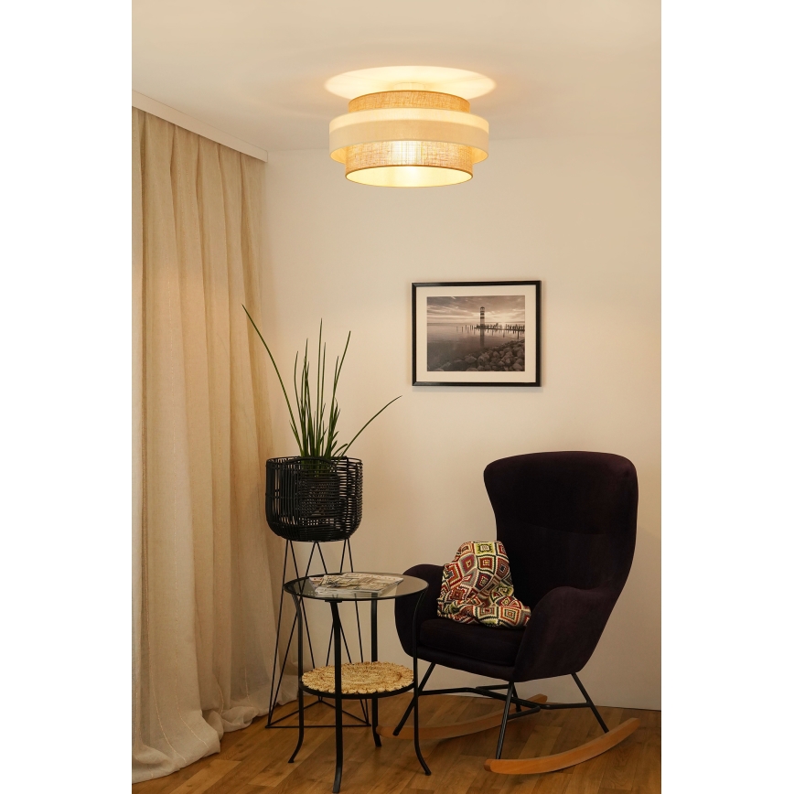 Brilagi - Loftlampe SPACE LIGHT 1xE27/15W/230V diameter 50 cm beige/cremefarvet