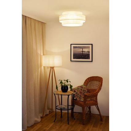 Brilagi - Loftlampe SPACE YUTE LED/12W/230V diameter 50 cm 3000K/4000K/6400K cremefarvet