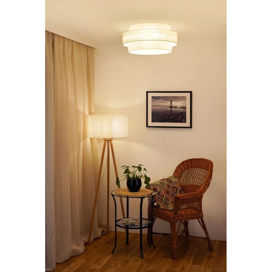 Brilagi - Loftlampe SPACE YUTE LED/12W/230V diameter 50 cm 3000K/4000K/6400K cremefarvet