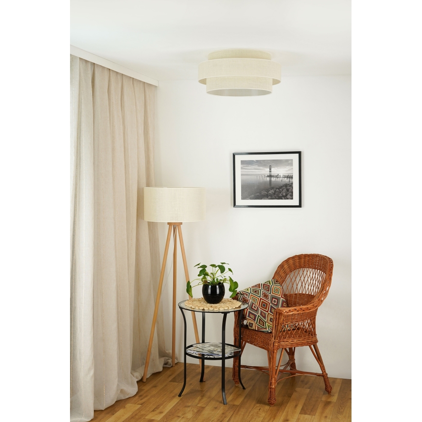 Brilagi - Loftlampe SPACE YUTE LED/12W/230V diameter 50 cm 3000K/4000K/6400K cremefarvet