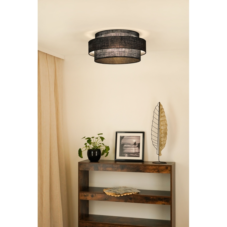Brilagi - Loftlampe SPACE YUTE LED/12W/230V diameter 50 cm 3000K/4000K/6400K sort