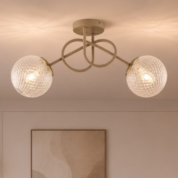 Brilagi - Loftlampe STELLA 2xE27/60W/230V beige/guld