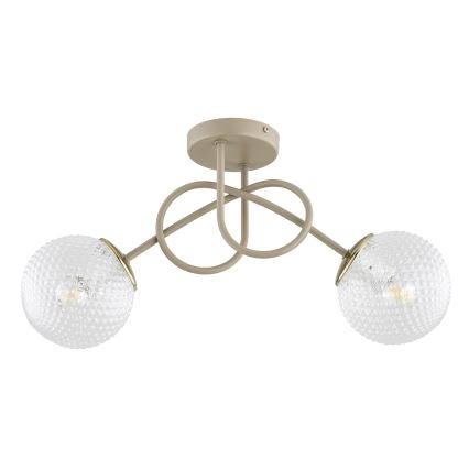 Brilagi - Loftlampe STELLA 2xE27/60W/230V beige/guld