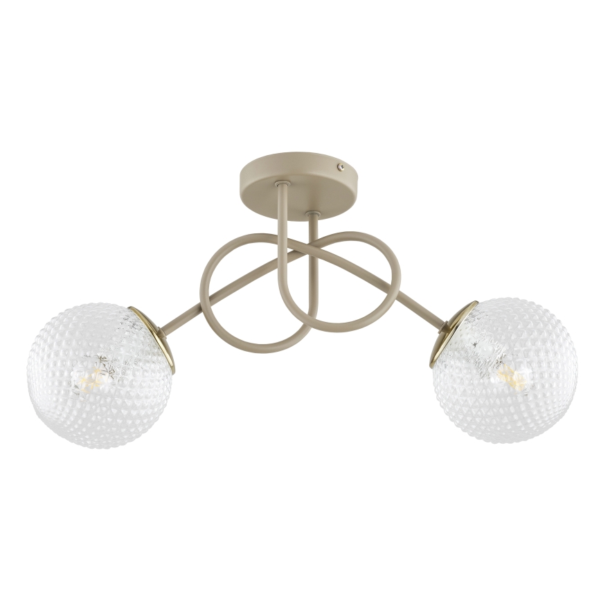 Brilagi - Loftlampe STELLA 2xE27/60W/230V beige/guld