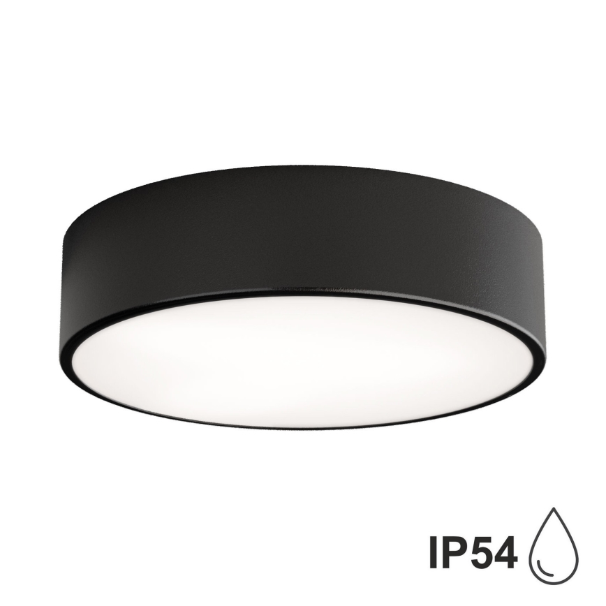 Brilagi - Loftlampe til badeværelse CLARE 2xE27/24W/230V diameter 30 cm sort IP54