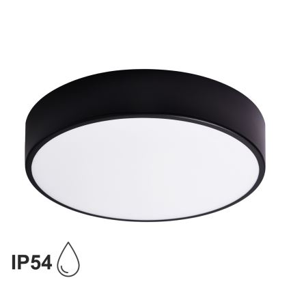 Brilagi - Loftlampe til badeværelse CLARE 3xE27/24W/230V diameter 40 cm sort IP54