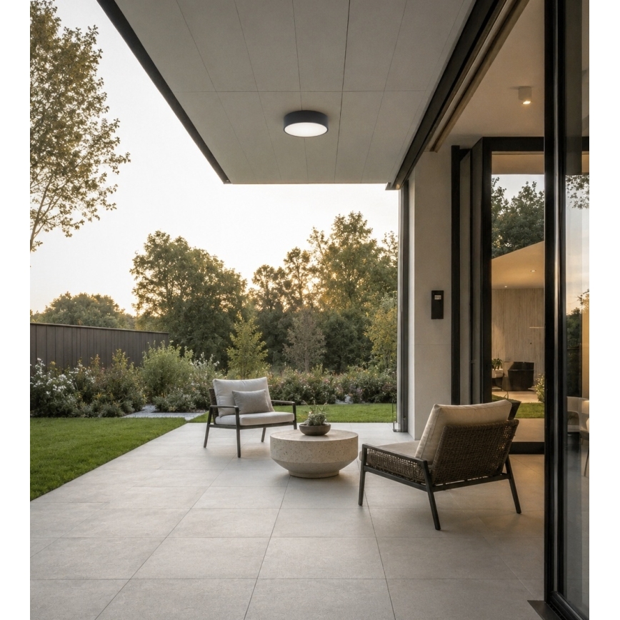 Brilagi - Badeværelsesloftlampe CLARE 3xE27/24W/230V Ø 40 cm antracit IP54