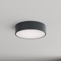 Brilagi - Loftlampe til badeværelse med bevægelses- og skumringssensor CLARE 2xE27/24W/230V Ø 30 cm antracit IP54