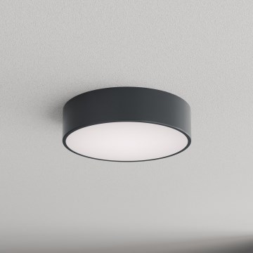 Brilagi - Loftlampe til badeværelse med bevægelses- og skumringssensor CLARE 2xE27/24W/230V Ø 30 cm antracit IP54