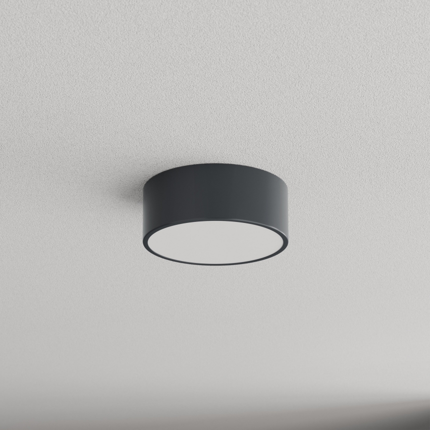 Brilagi - Loftlampe til badeværelset med bevægelses- og skumringssensor CLARE 1xE27/24W/230V Ø 20 cm antracit IP54