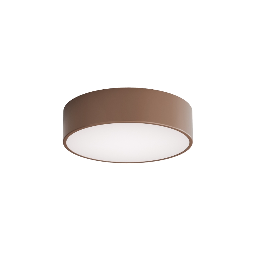 Brilagi - Badeværelsesloftlampe med bevægelses- og skumringssensor CLARE 2xE27/24W/230V Ø 30 cm brun IP54